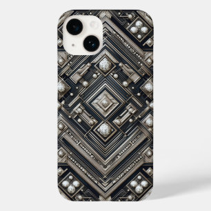 Coque Case-Mate iPhone Motif Art Déco Géométrique Diamant de Luxe Doré