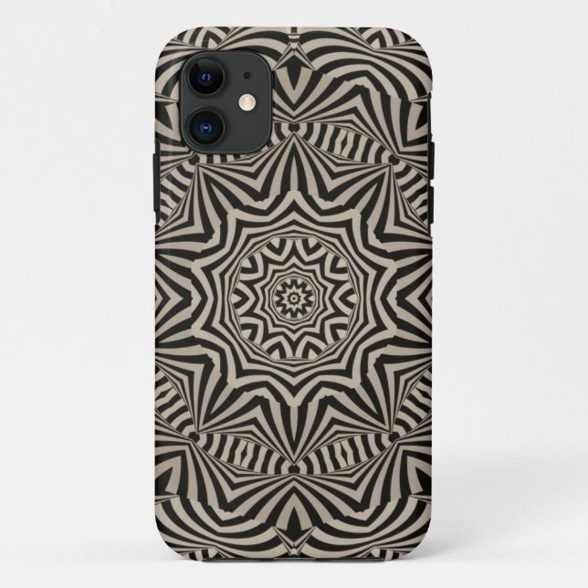Coques Case-Mate iPhone Motif Art numérique noir et blanc 8 (Dos)