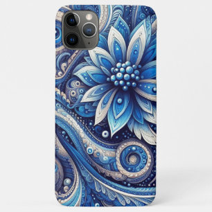 Case-Mate iPhone Case Motif artistique paisley noir bleu marine azur fon
