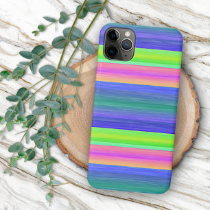 Case-Mate iPhone Case Motif artistique rayures bleu rose néon vert lime