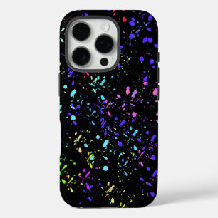Coque iPhone 16 Pro Motif artistique sur noir