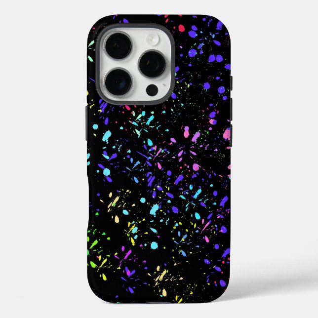 Coques Case-Mate iPhone Motif artistique sur noir (Verso)