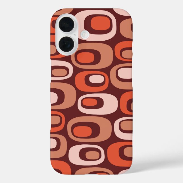 Coques Case-Mate iPhone Motif atomique moderne du milieu du siècle (Verso)