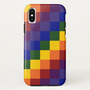 Coque Case-Mate iPhone Motif audacieux de damier d'arc-en-ciel