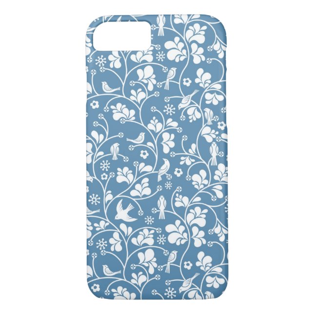 Coques Case-Mate iPhone motif aux oiseaux et ornement plante (Dos)