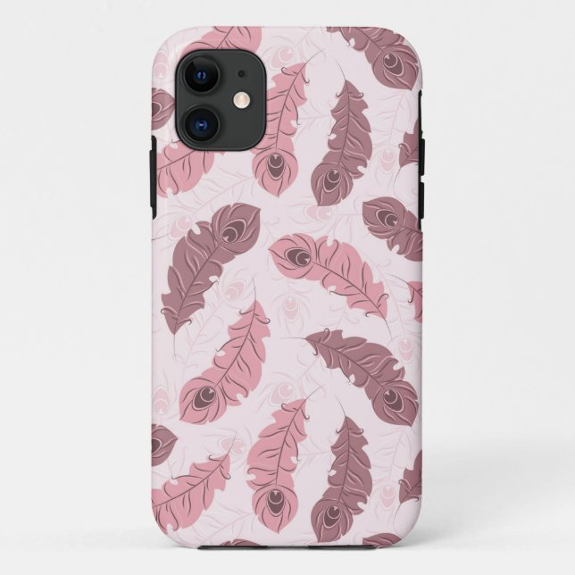 Coques Case-Mate iPhone motif aux plumes de paons (Dos)