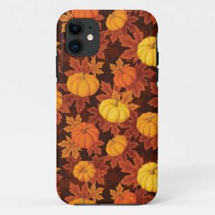 Coques Pour iPhone Motif avec citrouille et érable d'automne