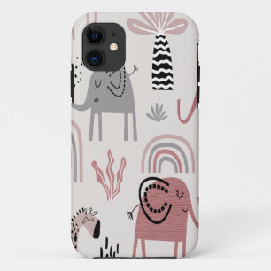 Case-Mate iPhone Case motif avec des éléphants et des girafes mignons gé