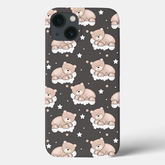 Coques Case-Mate iPhone motif avec le petit sommeil d'ours (Verso)