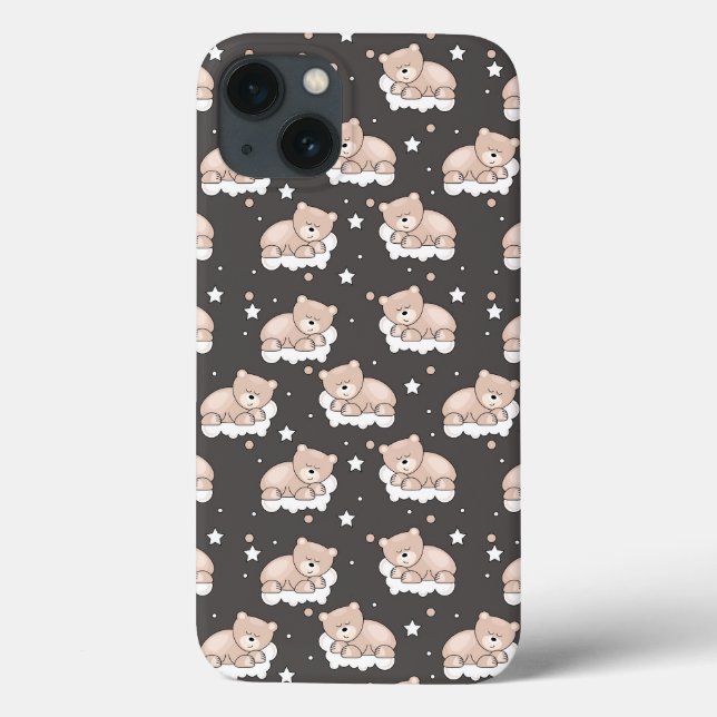 Coques Case-Mate iPhone motif avec le petit sommeil d'ours (Verso)