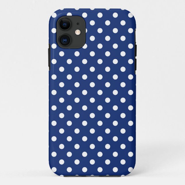 Coques Case-Mate iPhone Motif avec le pois blanc (Dos)
