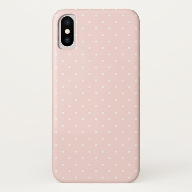 Coques Case-Mate iPhone Motif avec le pois blanc (Dos)