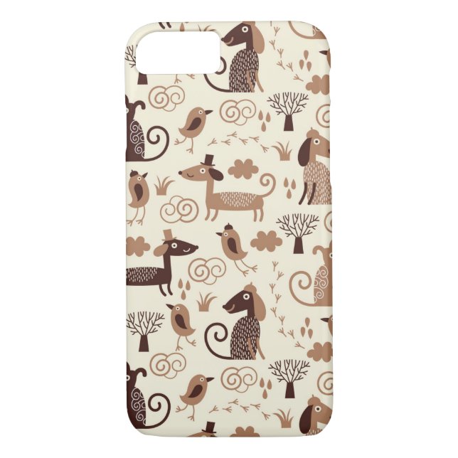 Coques Case-Mate iPhone motif avec les chiens mignons (Dos)