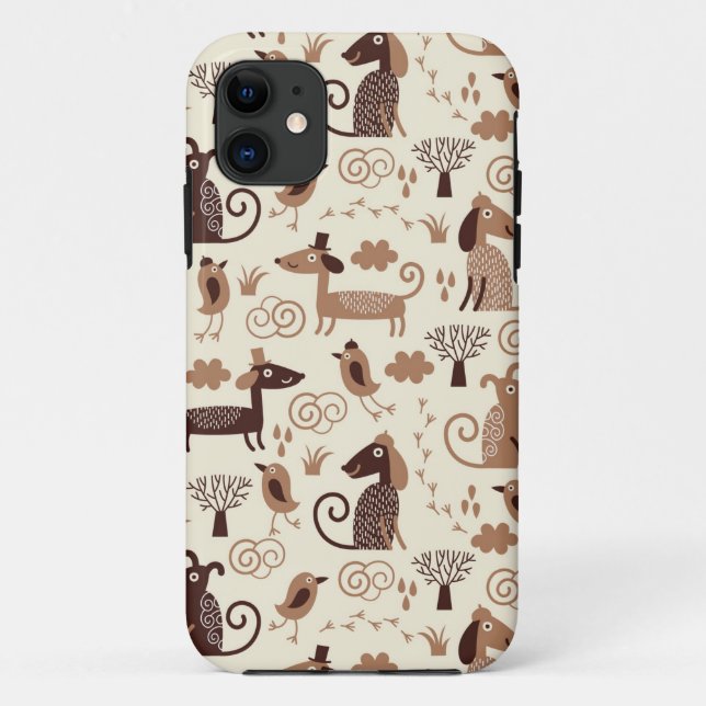 Coques Case-Mate iPhone motif avec les chiens mignons (Dos)
