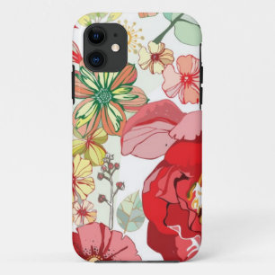 Coques Pour iPhone Motif avec les fleurs rouges