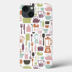 Coque Case-Mate iPhone Motif avec les icônes colorées de cuisine