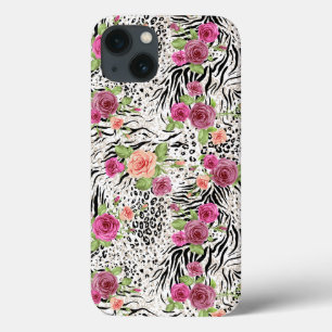 iPhone 13 Coque Motif avec Posters de animaux