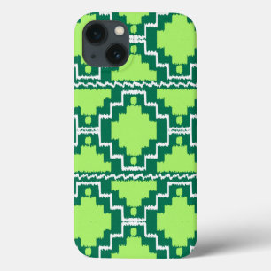 Etui iPhone Case-Mate Motif Aztec Ikat - Forêt et Vert Citron