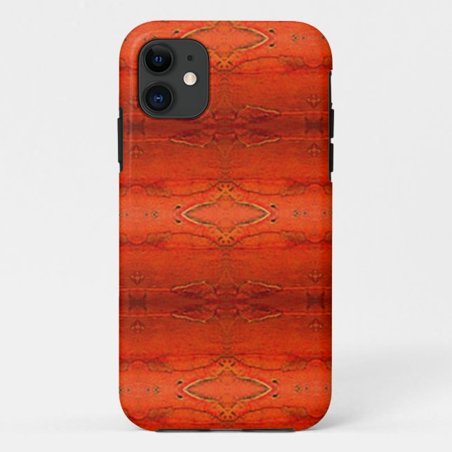 Coques Case-Mate iPhone Motif aztèque orange rustique (Dos)