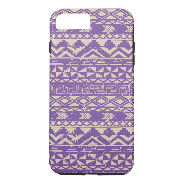 Coques Case-Mate iPhone Motif aztèque pourpre (Dos)