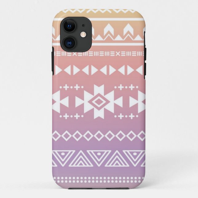 Coques Case-Mate iPhone Motif aztèque tribal d'ombre (Dos)