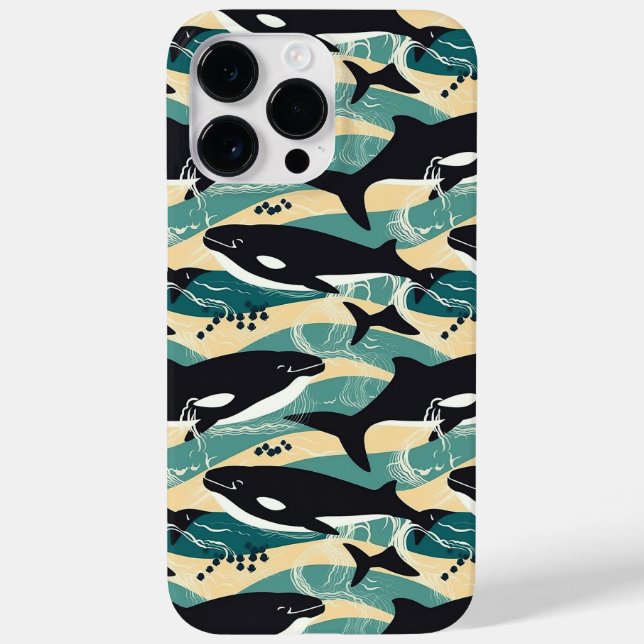 Coques Case-Mate iPhone Motif baleines (Verso)
