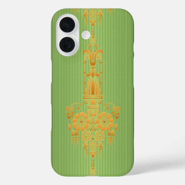 Coques Case-Mate iPhone Motif baroque à fleurs avec bordure V2020 (Verso)