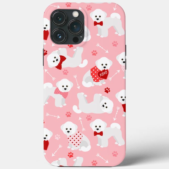 Coques Case-Mate iPhone Motif Bichon Frise Valentine (Verso)