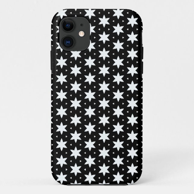 Coques Case-Mate iPhone Motif Black et White Star (Dos)