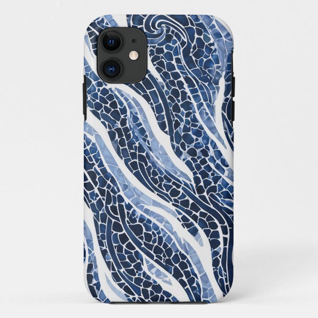 Coques Case-Mate iPhone Motif blanc bleu 15 (Dos)