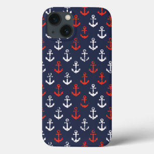 Coque Case-Mate iPhone Motif blanc et bleu rouge de marine