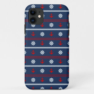 Coques Pour iPhone Motif blanc et bleu rouge d'océan