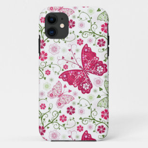 Coque iPhone 11 Motif blanc floral
