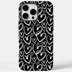 Coque iPhone 16 Pro Max Motif blanc noir de couleur moderne