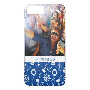 Coques Pour iPhone Motif bleu de mer votre photo et texte