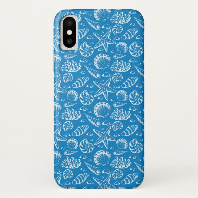 Coques Case-Mate iPhone Motif bleu de plage (Dos)