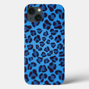 Case-Mate iPhone Case motif bleu de texture de léopard
