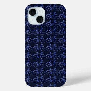 Coque Pour iPhone 15 Motif bleu de vélos