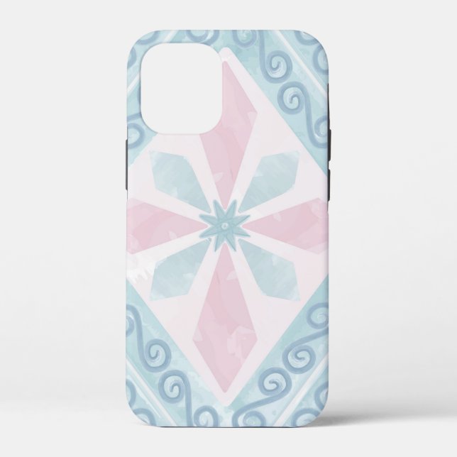 Coques Case-Mate iPhone motif bleu en forme de diamant (Verso)