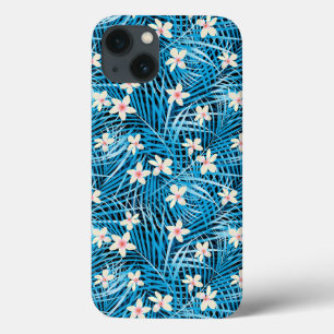 Etui iPhone 13 Motif bleu Feuille