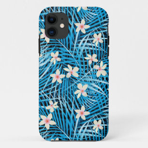 Coque iPhone 11 Motif bleu Feuille