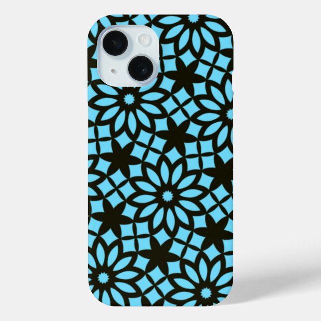 Coques Case-Mate iPhone Motif bleu noir marine moderne (Verso)