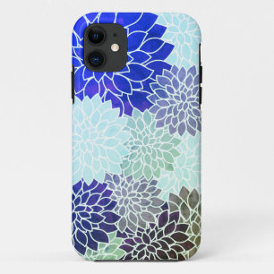 Case-Mate iPhone Case Motif bleu violet vert Fleurs