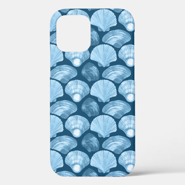 Coques Case-Mate iPhone Motif Blue Beach Seashell (Verso)