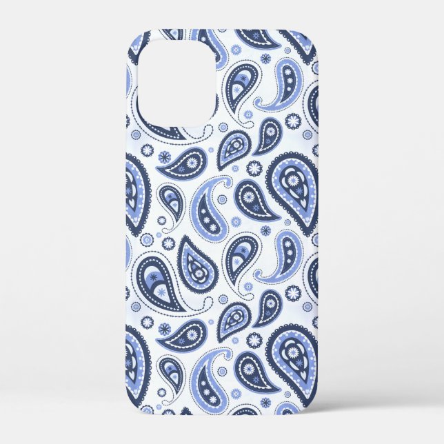Coques Case-Mate iPhone Motif Blue Paisley (Verso)