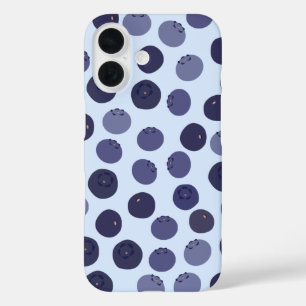 Coque Pour iPhone 16 Motif Blueberry