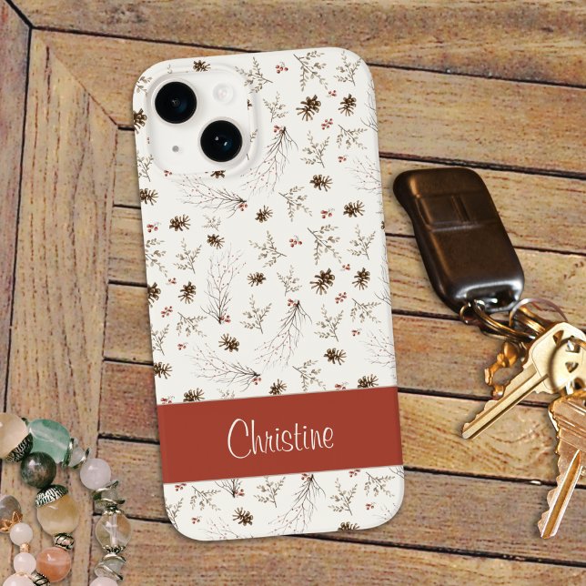 Coques Case-Mate iPhone Motif Boho Woodland Winterberry (Créateur téléchargé)