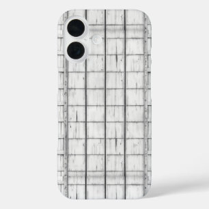 Coque Pour iPhone 16 Motif Bois Blanchi Symétrique