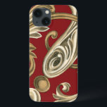 Etui iPhone Case-Mate Motif botanique élégant avec le feuillage bronzage<br><div class="desc">Un original de harpiste d'Ethan que les caractéristiques bronzent le feuillage sur un arrière - plan rouge. Ce motif botanique élégant serait un grand cadeau pour n'importe qui qui apprécie des couleurs audacieuses !</div>