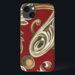 Etui iPhone 13 Motif botanique élégant avec le feuillage bronzage<br><div class="desc">Un original de harpiste d'Ethan que les caractéristiques bronzent le feuillage sur un arrière - plan rouge. Ce motif botanique élégant serait un grand cadeau pour n'importe qui qui apprécie des couleurs audacieuses !</div>